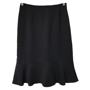Stone Bridge Skirt Womens Medium Midi Black Ruffle Hem